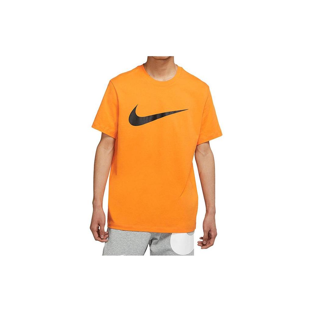 Nike T Shirts Men's Orange Crew Neck Moderate Straight Fit BV0628-833