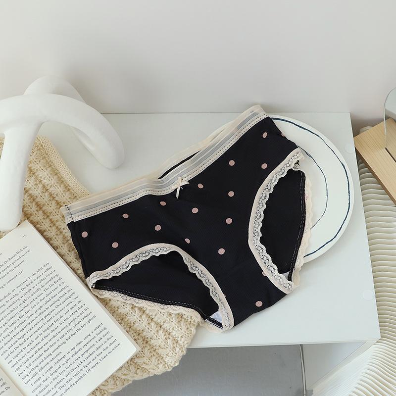 Damen Frühling Sommer Leicht Schleife Spurlos Bequem Atmungsaktiv Baumwolle Anti Bakterien Zwickel Unterteil Mittelhohe Taille Slips