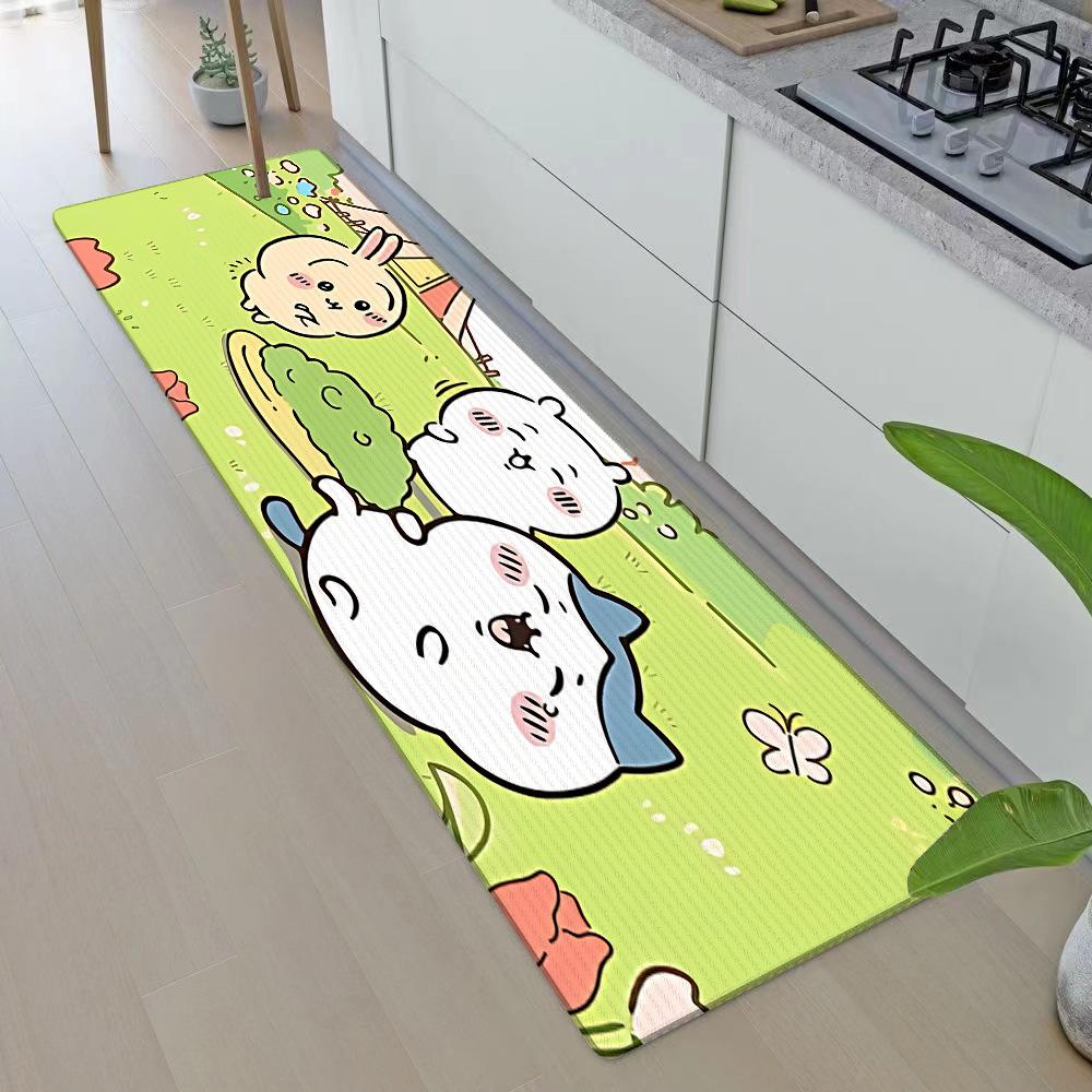 Entrance Front Door Doormat Anime Chiikawas Non-slip Kitchen Rug Living Room Rugs Balcony Bathroom Foot Mat Floor Mats Carpet