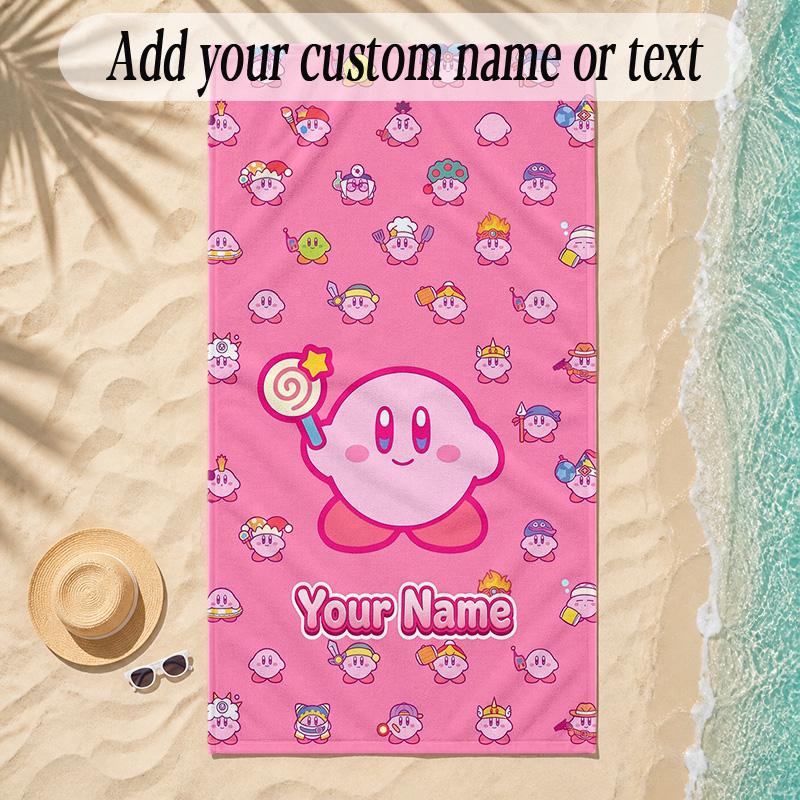 Beach TowelKirby Custom Name Text Personalized Soft Towel for Beach Pool Indoor Home Decor Gift