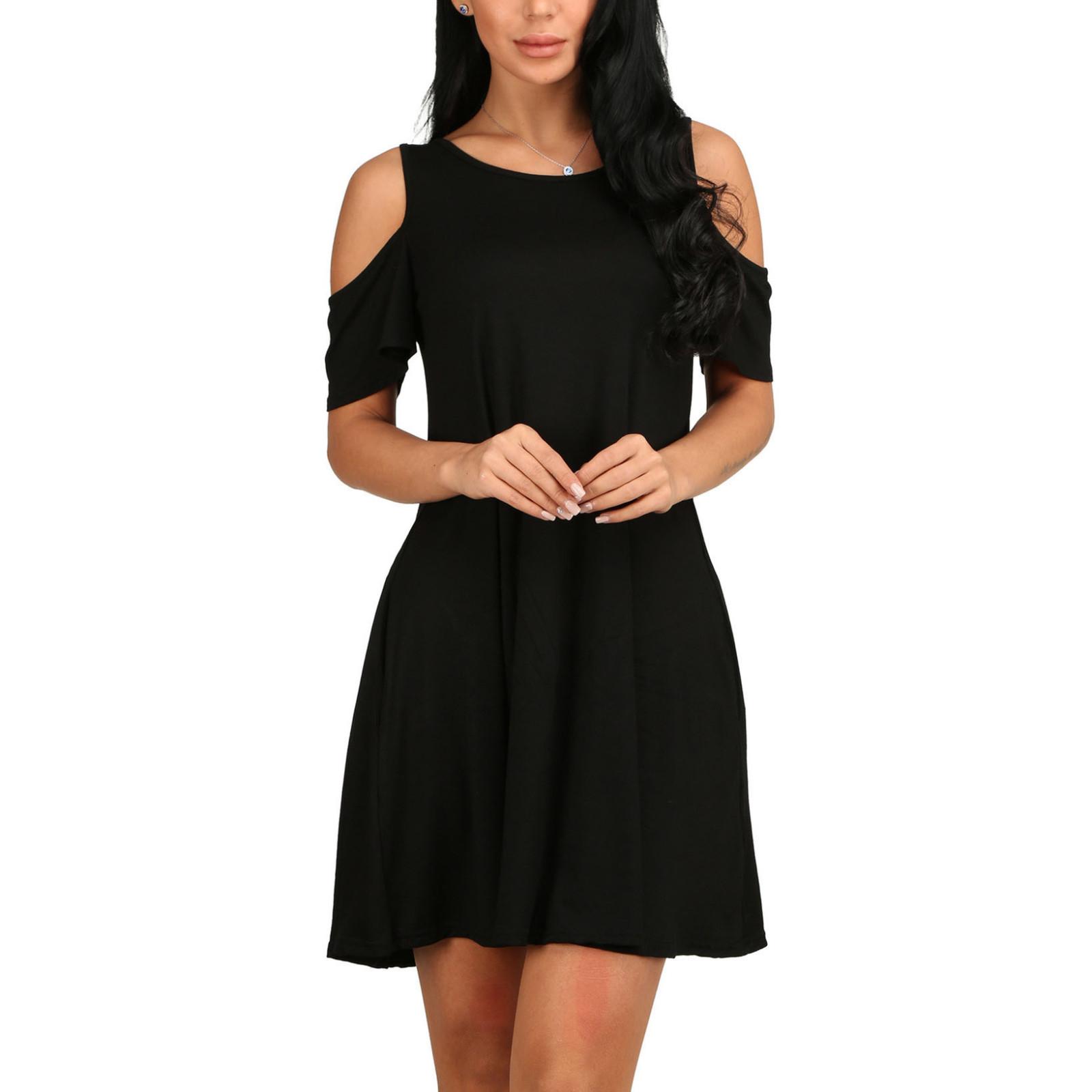 

Женское модное летнее платье, повседневное пляжное платье с принтом и вырезом XL чёрный