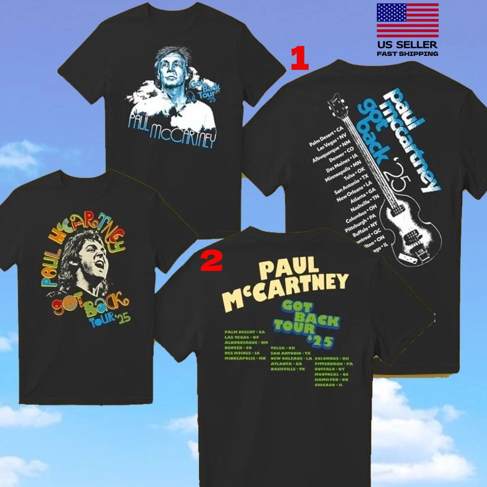 

New Hot Paul McCartney Got Back Tour 2025 North America Reprint Unisex T-Shirt XXXL