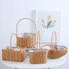 Handwoven Rattan Basket: Fruit, Picnic, Flower Tote for Festivals & Decor