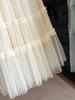 Spring 2026 Women's Slim-Fit Gentle Multi-Layer Wood Ear Edge Mesh Skirt