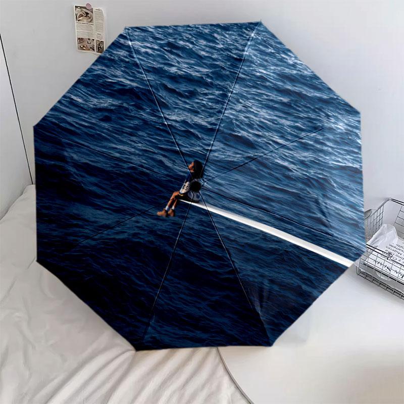 Зонт-автомат новый стиль с принтом SZA, 1 шт., складной, портативный, для путешествий, для улицы