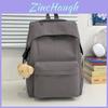 Urban Minimalist Nylon School Backpack With Air Cushion Straps For Middle School Students