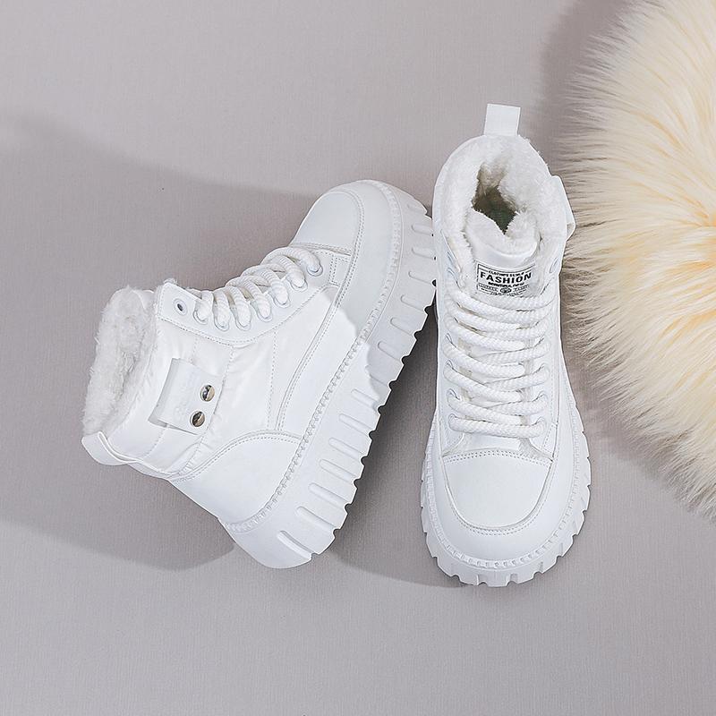Fashion New Solid Color Fashion Women's Shoes Winter Thick Sole Anti Slip Warm Sports Shoes Comfortable Casual Daily Simple Ankle Boots