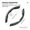 For Mitsubishi 2PCS New Carbon Fiber Car Steering Wheel Cover Non-slip Protector Sleeves Outlander Lancer Cross Colt Xpander