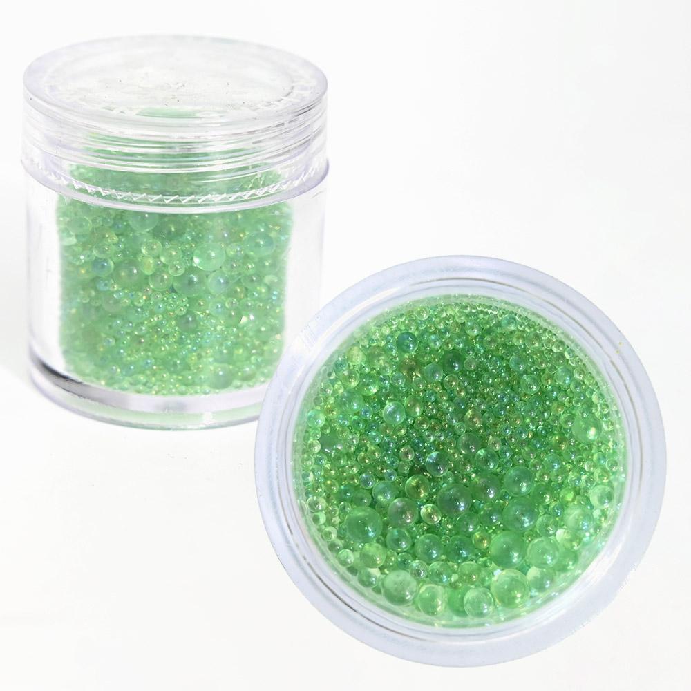 1 pot de 10 ml de perles de caviar 3D, strass, mini perles de verre, décoration d'ongles pour bricolage, soins des ongles, boule de cristal mixte sans trou