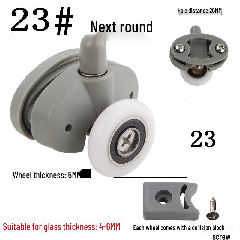 

Bathroom Shower Room Double Wheel Glass Sliding Door Roller