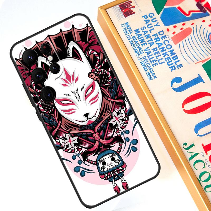 Kitsune Fox Art Case For Samsung Galaxy S23 Ultra S24 S22 S8 S9 S10 Plus Note 10 20 Ultra S20 S21 FE Cover