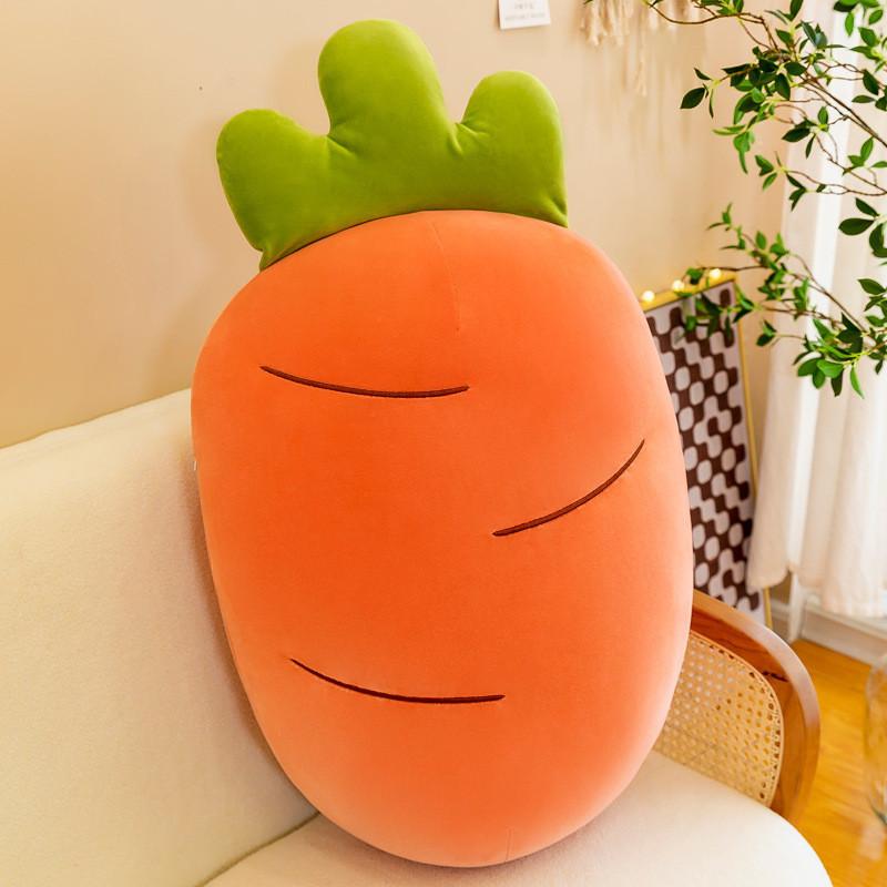Soft Carrot Plush Toy Cartoon Vegetable Stuffed Pillow Creative Fluffy Doll Pink/orange/yellow/red 28/40/60/80cm