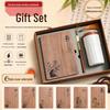 Chinese Style Gift Set: A5 Notebook, Bamboo Insulated Cup, USB Flash Drive, Engraved Gift Box