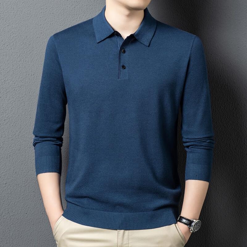 Men's Long-Sleeve Knit Polo Shirt FXT6697