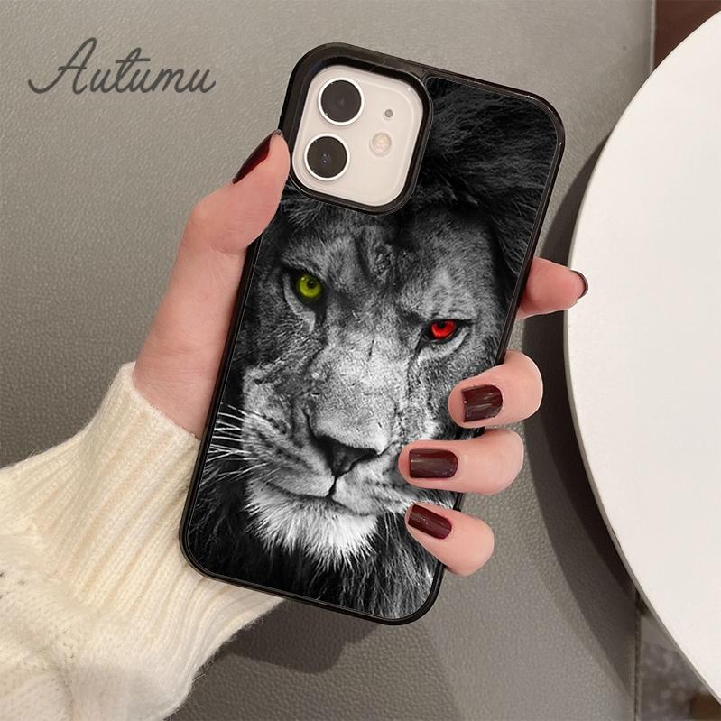 Mighty Animal Lion Phone Case for iPhone 11 12 13 14 Pro Max Mini X XR XS SE 2020 6S 7 8 Plus Samsung Galaxy S21 S22 Cover Shell