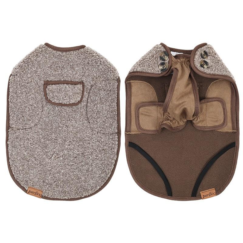 Dog Winter Warm Vest Thick Plush Sleeveless Coat Small Medium Dogs 4 Colors