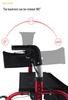 Lightweight Foldable Four-Wheel Walker with Seat and Shopping Trolley for Seniors