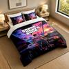 3Pcs Bedding SetGTA Soft Bed Sheet and Two Pillowcases Home Bedroom Decor