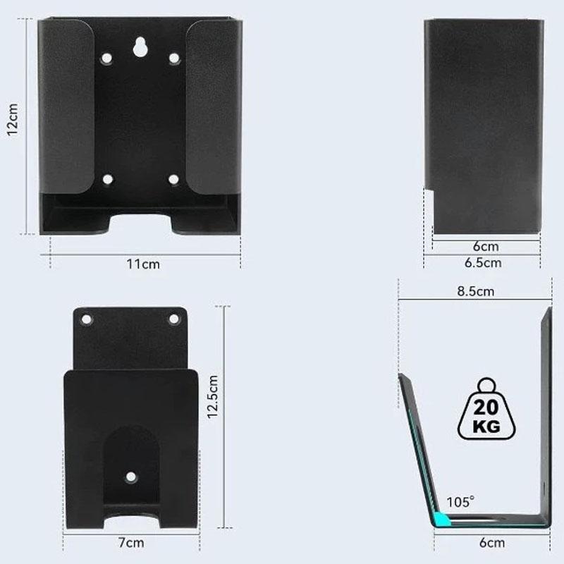 EV Charger Cable Holder Gun Hook Bracket for EV Charging Station Universal Wall Mount & Pole Mount Organizer for J1772/Type2
