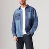 Levis Simple Comfortable Versatile Casual Workwear Loose Denim Long Sleeve Shirt Men Shirts Blue A8644-0000