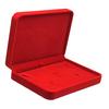 Samt Schmuckset Boxen Tablett Reise Halskette Aufbewahrung Vitrine Rot