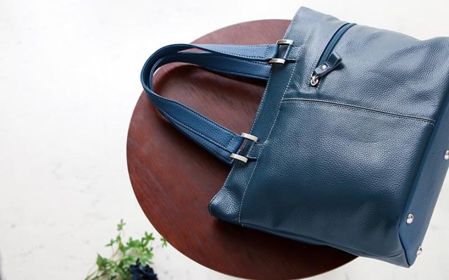 Toyooka Kobo Women's Genuine Leather Tote Bag, HandbagShoulder Bag, Large Capacity, Made In Japan, Black, 3834-01