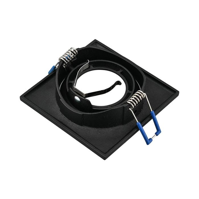 Fixation spot BRAYTRON Tetra-E4, carré, noir, orientable, longueur et largeur 90mm, aluminium