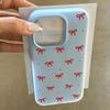 Custodia per Telefono Opaca con Stampa Fiocco Rosso Carino per iPhone 17 Air 16 15 14 13 12 11 Pro Max X XS XR 7 8 Plus 16E SE2 Cover Antiurto