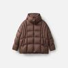 Broadcast Quilted Hooded Stand-up Collar Short Down Jacket