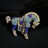 SKEDS Vintage Baroque Animal Brooches Large Size Horse Pins Mid-Century Creative Design Jewelry Shiny Rhinestones Corsages