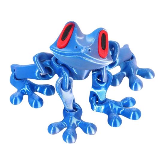 3D Printed Magnetic Frog Toy Movable Joints Frog Fridge Magnet Articulated Poseable Frog Model