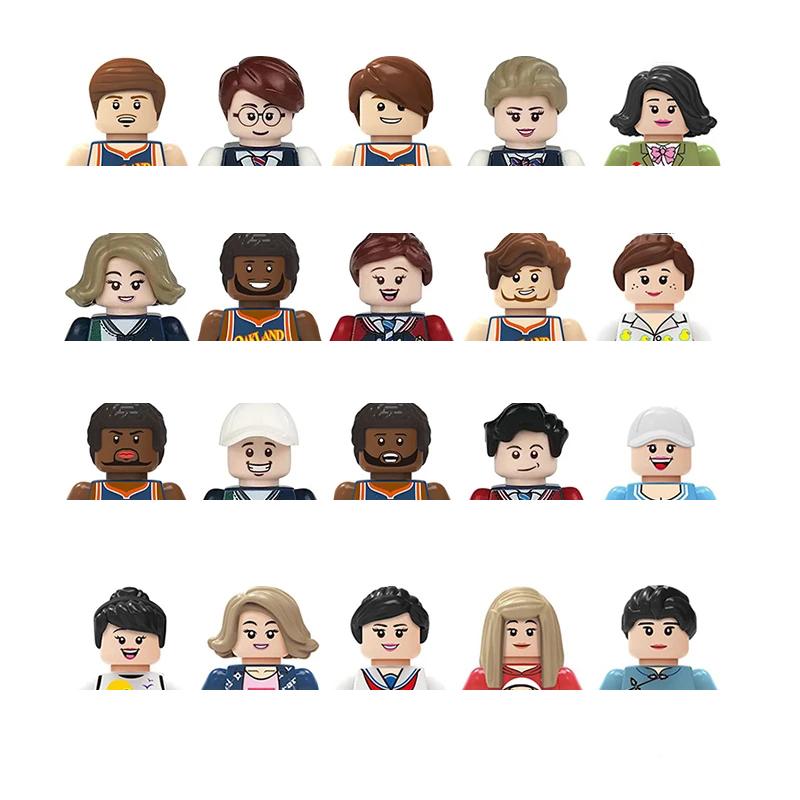 Non-Toxic City Characters Action Figures Building Blocks Policeman Teacher Fireman Occupation Mini Figurine Dolls Bricks Set Children Toys