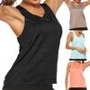 Mode Femme Sexy Uni Respirant Sans Manches Épaule Dégagée Gilet Chemise Sport Décontracté Blouse