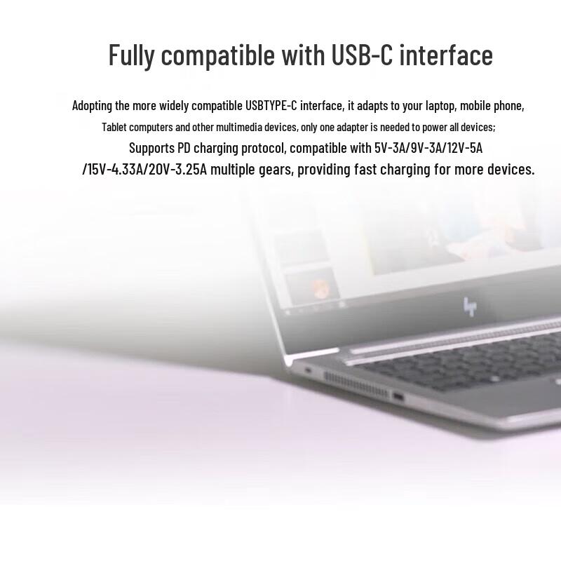 HP Type-C Portable Laptop Power Adapter