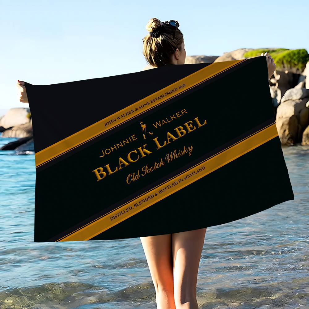 Fashion J-Johnnie W-Walker Beach Towel Colorful Bath Towels For Girl Microfiber Quick Dry Custom Sand Free Beach Yoga Gym Pool