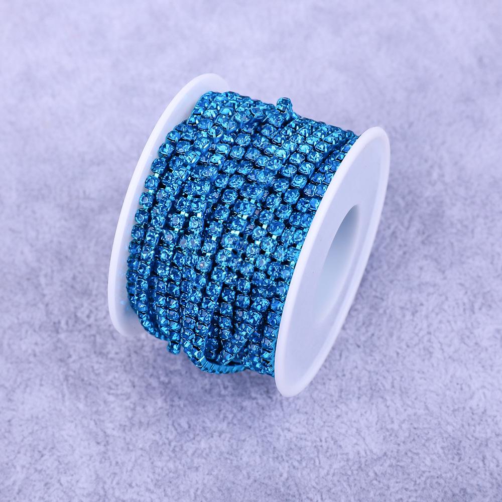 

Гальванизированная стеклянная стразовая цепочка - Однорядная крапановая цепочка для аксессуаров для костюмов своими руками SS6 (1 yard/piece)