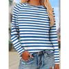 Fashion Women's Crew Neck Long Sleeve 3D Casual Color Printing Casual Long Sleeve Crew Neck T-Shirt