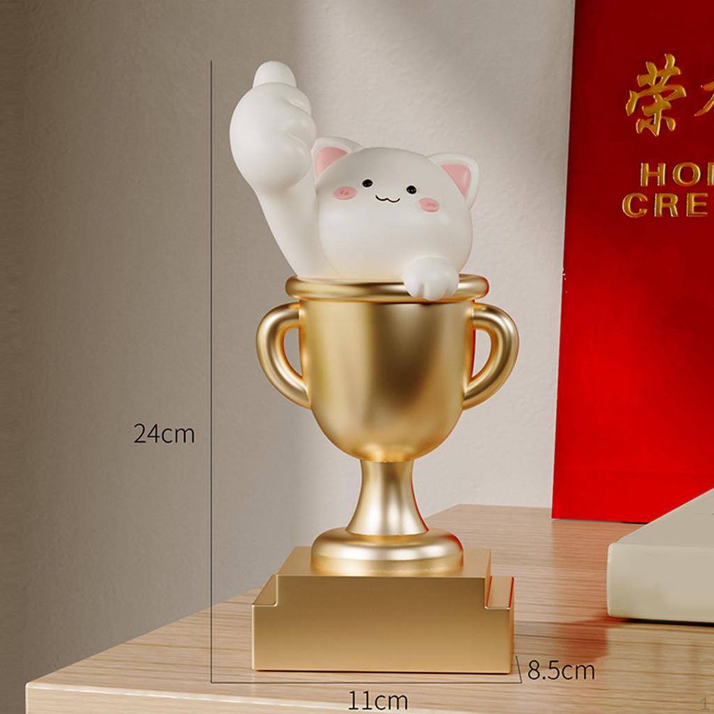 Trofej Soška Sběratelský Dárek k Promoci Suvenýr Roztomilá Pryskyřičná Ručně Vyráběná Socha Figurka na Stolní Desku
