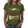 Women's Fashionable Casual Music Festival Print Round-Neck Short-Sleeve T-Shirt