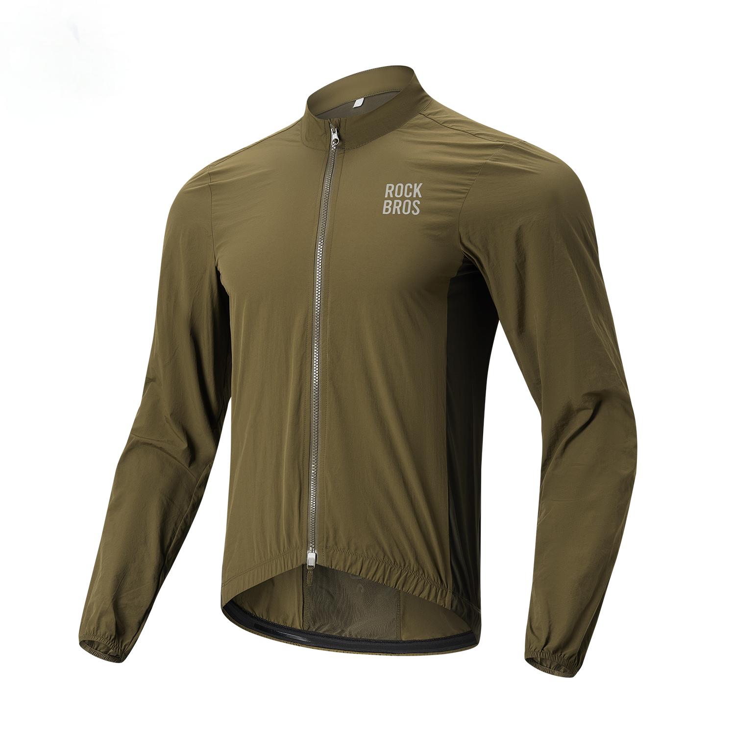 Rockbros Cycling Jacket Lightweight Windproof Clothing Long-Sleeved Bike Windbreaker Reflective Breathable Jacket Eur Size EUR M