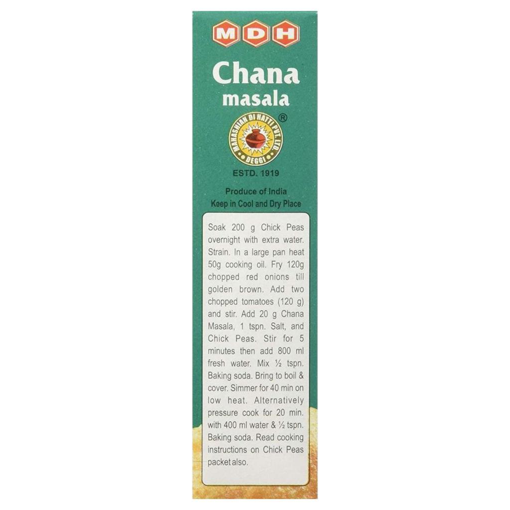 MDH Chana Masala 100g Authentic Indian Spice Blend for Tasty Chickpea Dishes, No Artificial Colors Added