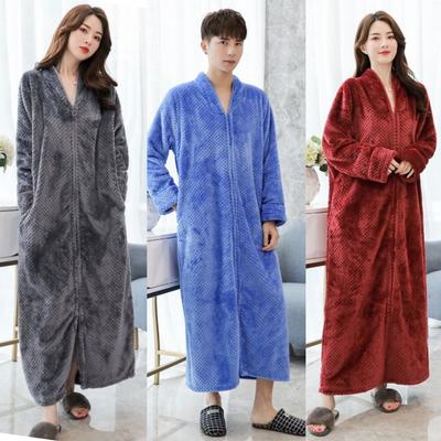 Einteiliges Herbst und Winter Unisex Nachthemd Plus Größe Bad Rock Winter Lange Nachthemd Dickes Flanell Nachthemd Frauen