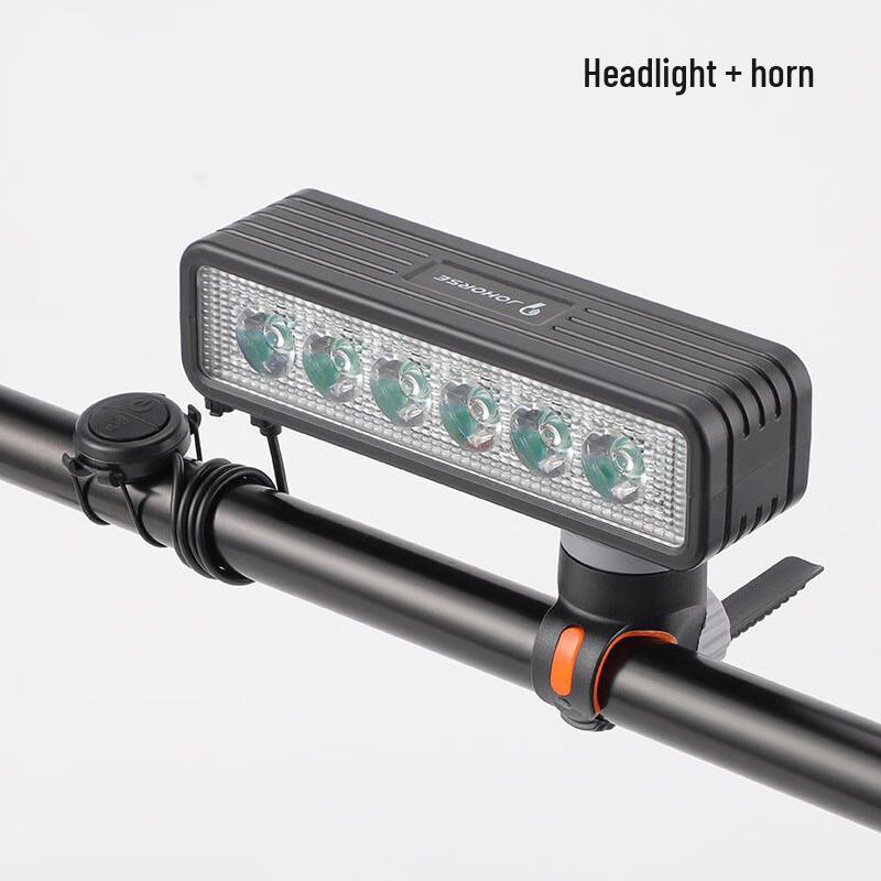 

Six-LED Bicycle Headlight with Horn
