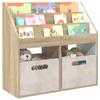 Kids Bookshelf Sonoma Oak Finish 72.5 x 29.5 x 69 cm Engineered Wood