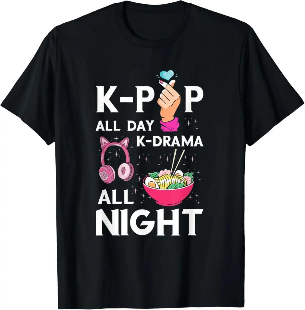 Women Funny Tshirt Korean Drama KPop Cotton Simple TShirt Allmatch Oneck Short Sleeves Tops