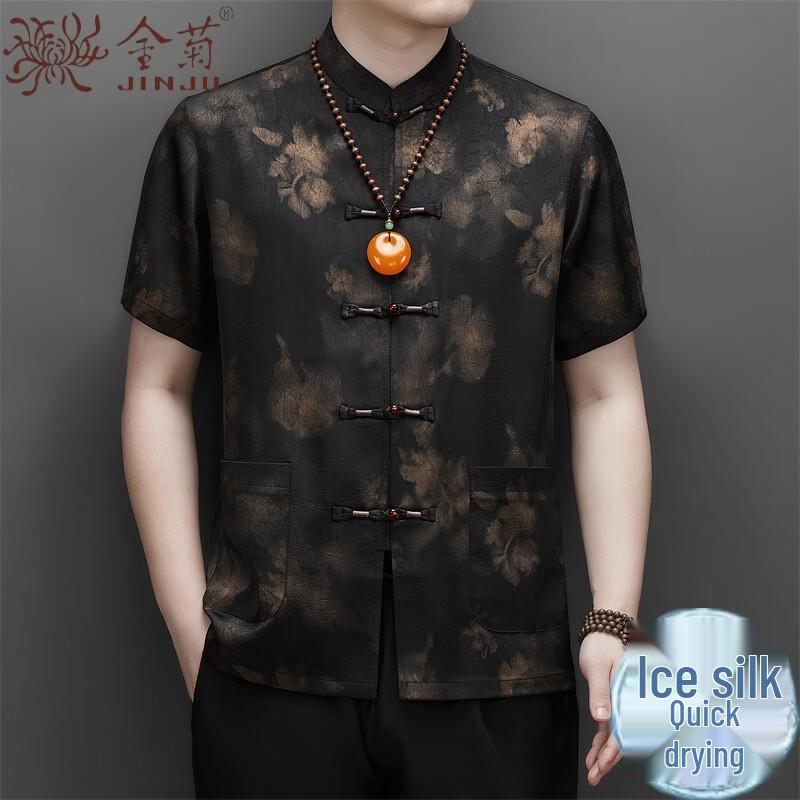 Men s Ice Silk Chinese Style Summer Shirt 42/185