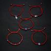 European & American Style Hand-Woven Evil Eye Adjustable Red Rope Bracelet