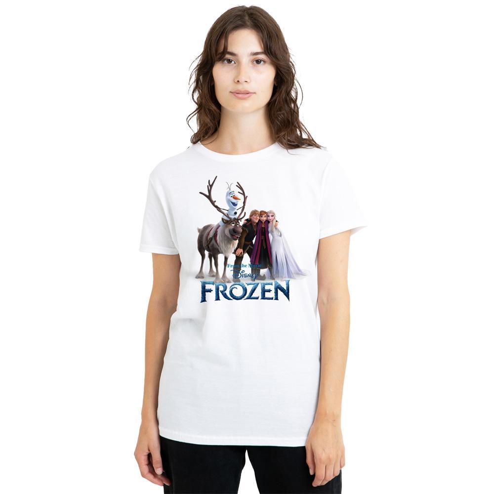 Frozen Womens/Ladies Elsa Anna Kristoff Olaf Group Shot T-Shirt
