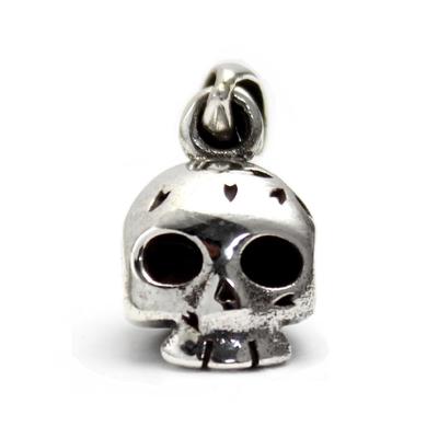 [goodvibrations] Skull Cherry Blossom Japanese Pattern Pendant - Good Vibrations - Men's & Women's - Sterling Silver 925