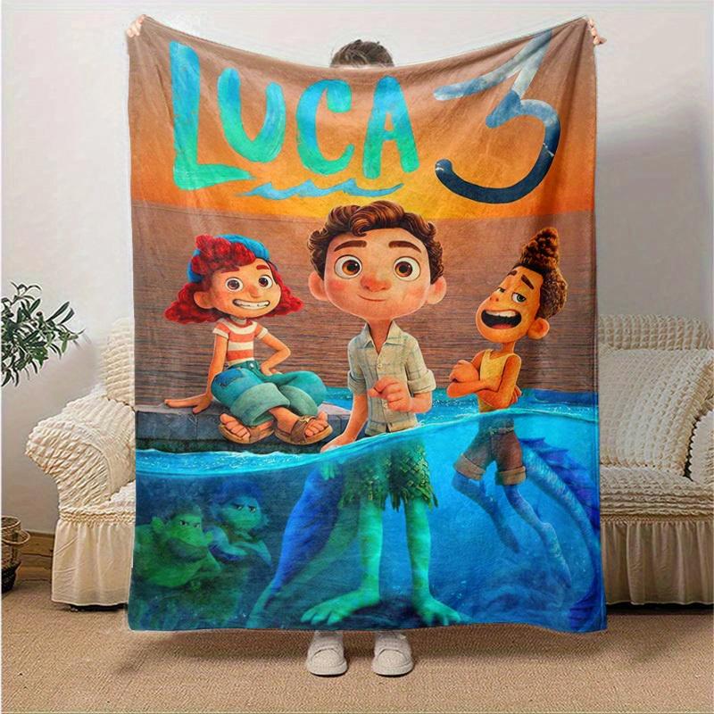 1pc, Luca 3 Movie Poster Inspired Home Decor Blanket Perfect for Couch, Bed, Travel, Camping, Car